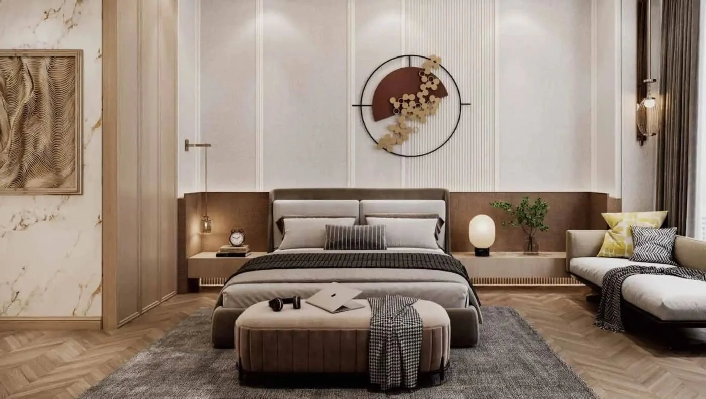 Luxury master bedroom in 4 BHK at Puravankara Lokhandwala Andheri West
